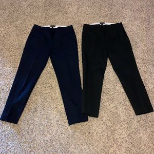 Navy blue and black work pants